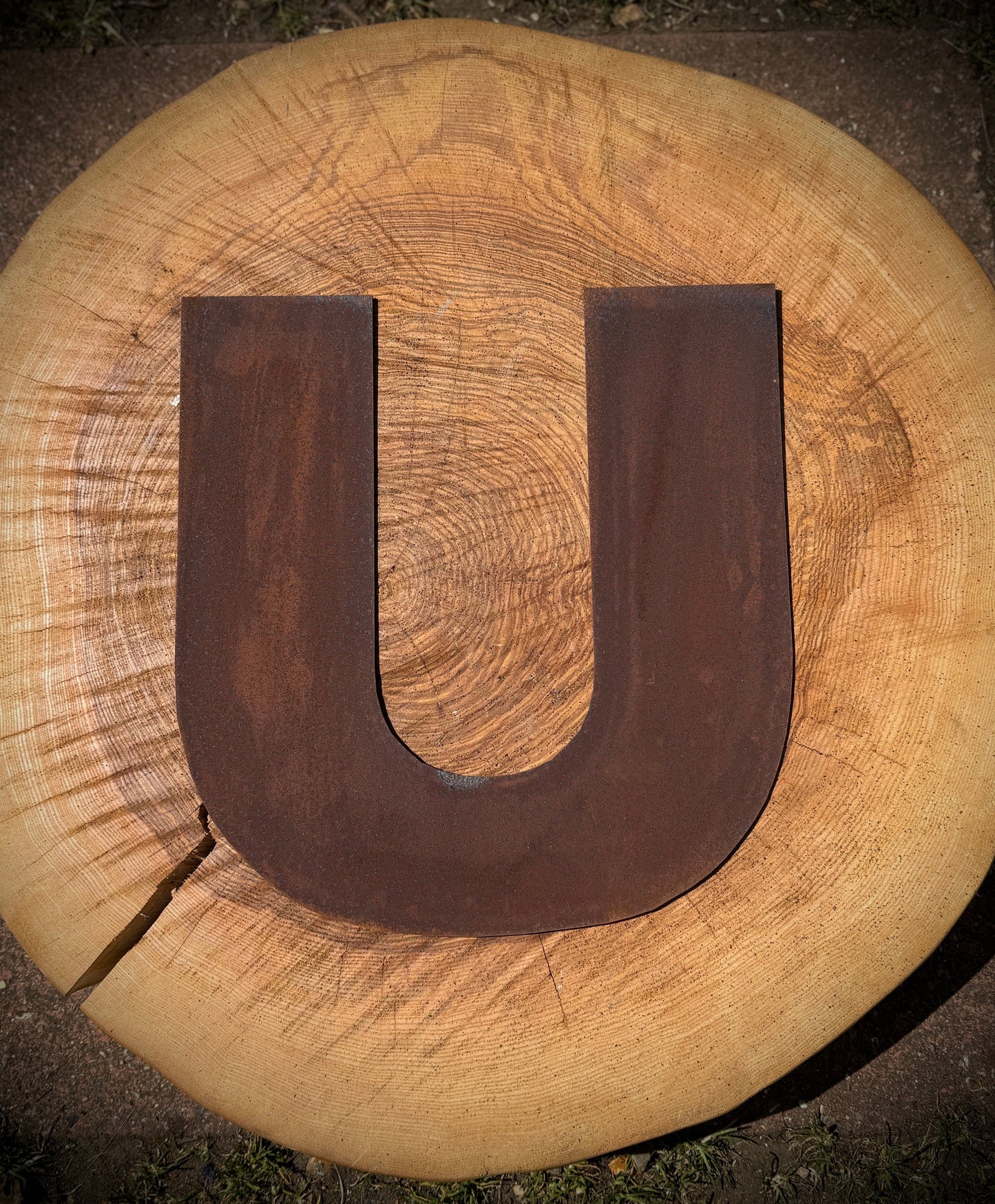 5” Rusty Metal Alphabet Letters A–Z | Fat Font Steel Lettering
