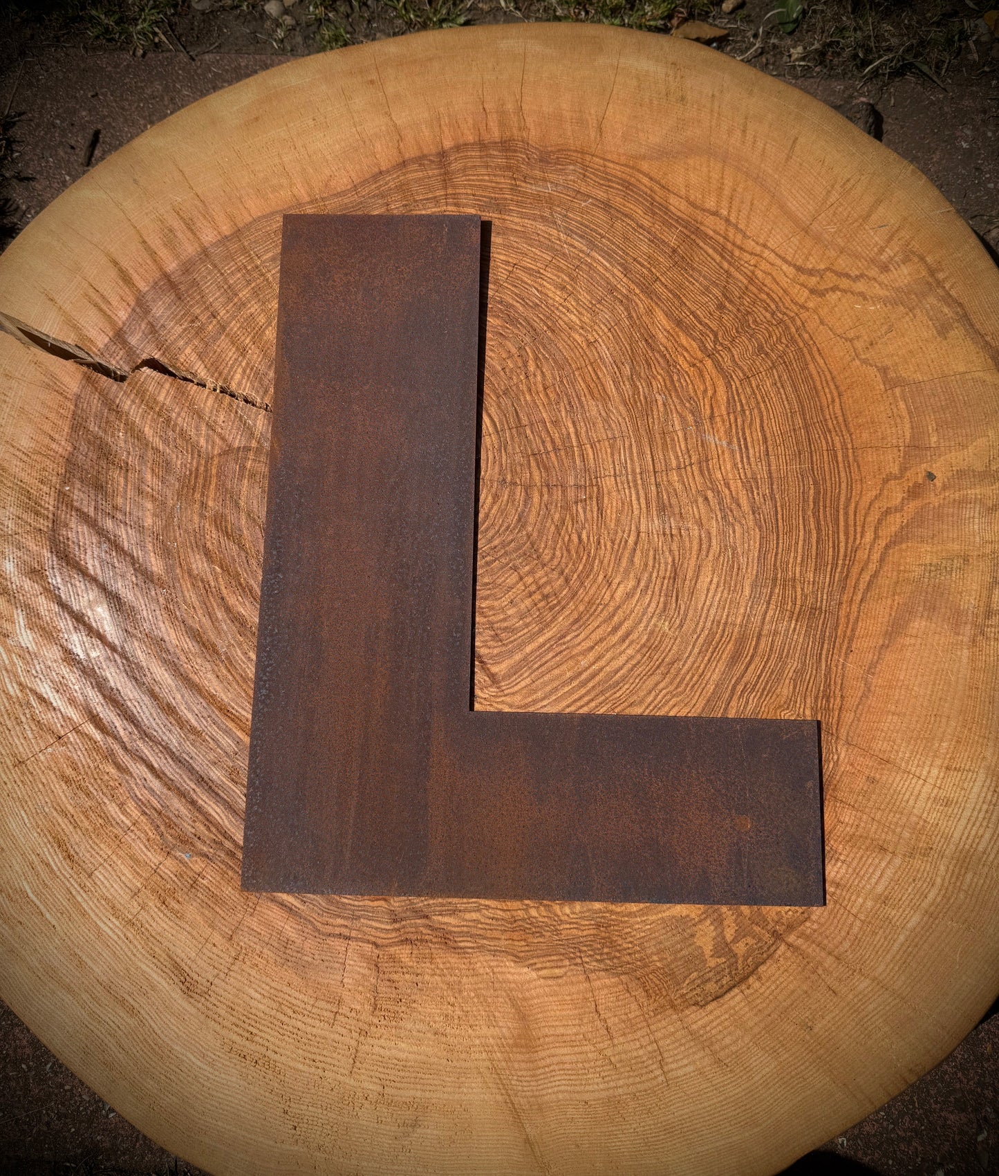 5” Rusty Metal Alphabet Letters A–Z | Fat Font Steel Lettering