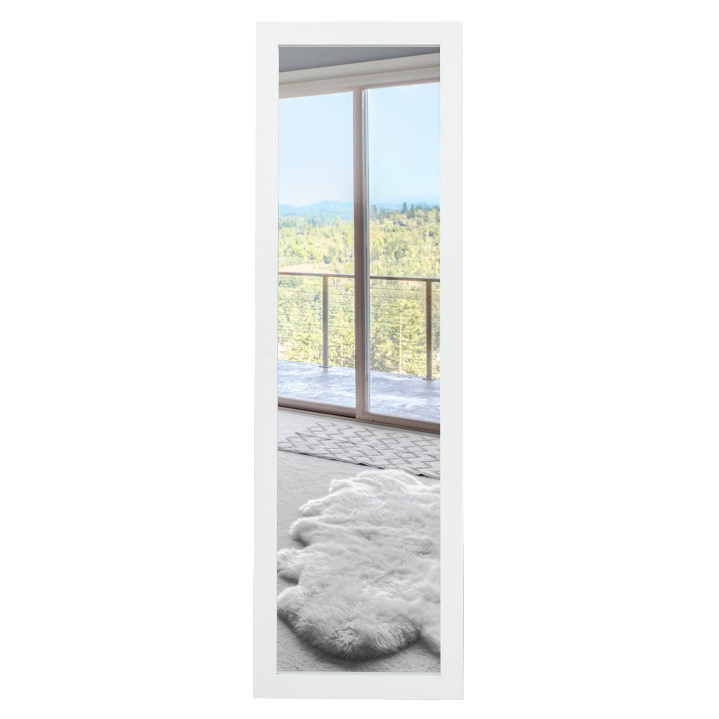Full Body Mirror Wall Mounted Dressing Mirror for Bedroom-Black