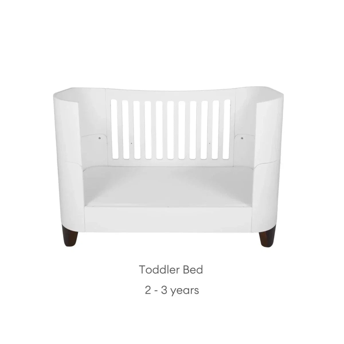 Gaia Baby Serena Cot Bed & Bedside Crib Set - White/Walnut