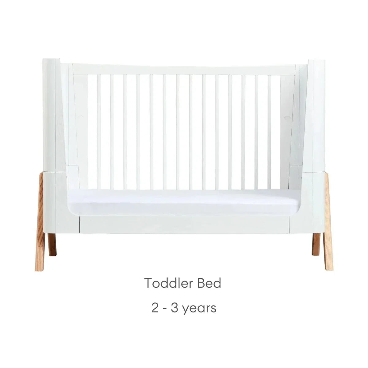 Gaia Baby Hera Convertible Cot Bed - Scandi White/Natural