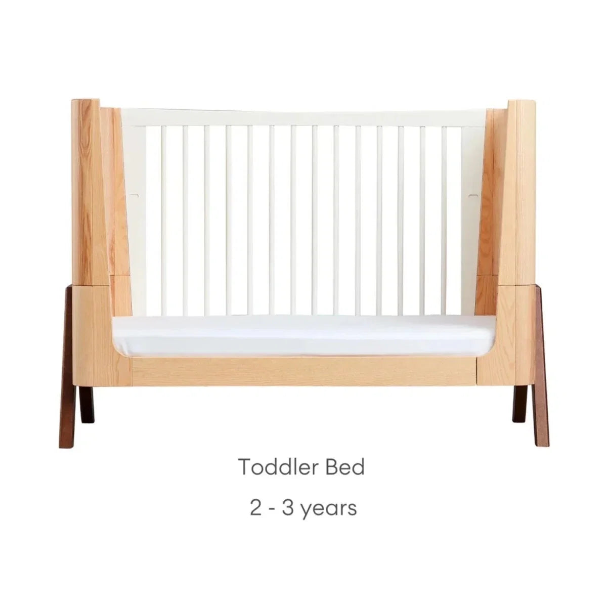 Gaia Baby Hera Convertible Cot Bed - Natural/Walnut