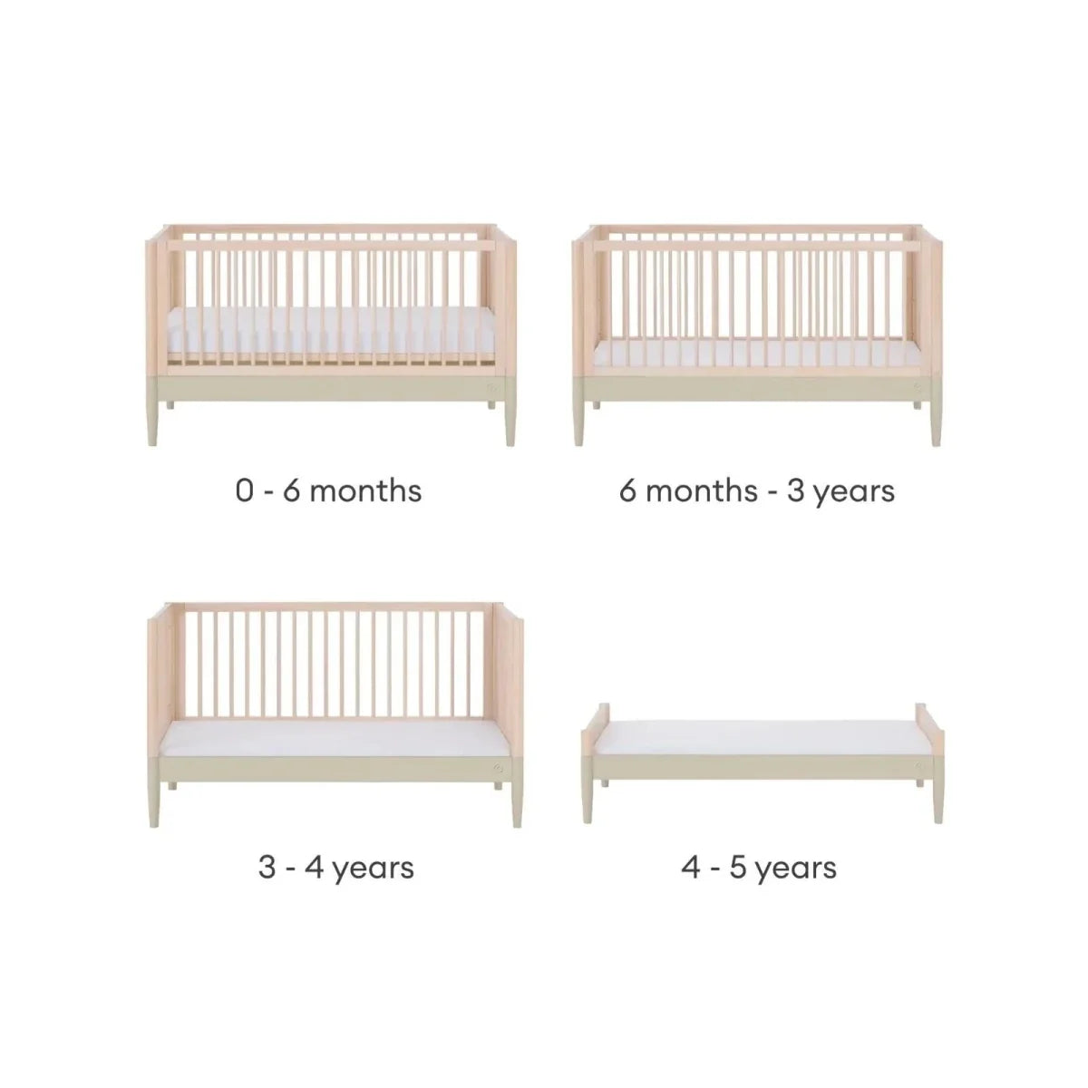 Gaia Baby Eos 2 Piece Room Set - Desert Sage/Natural Ash