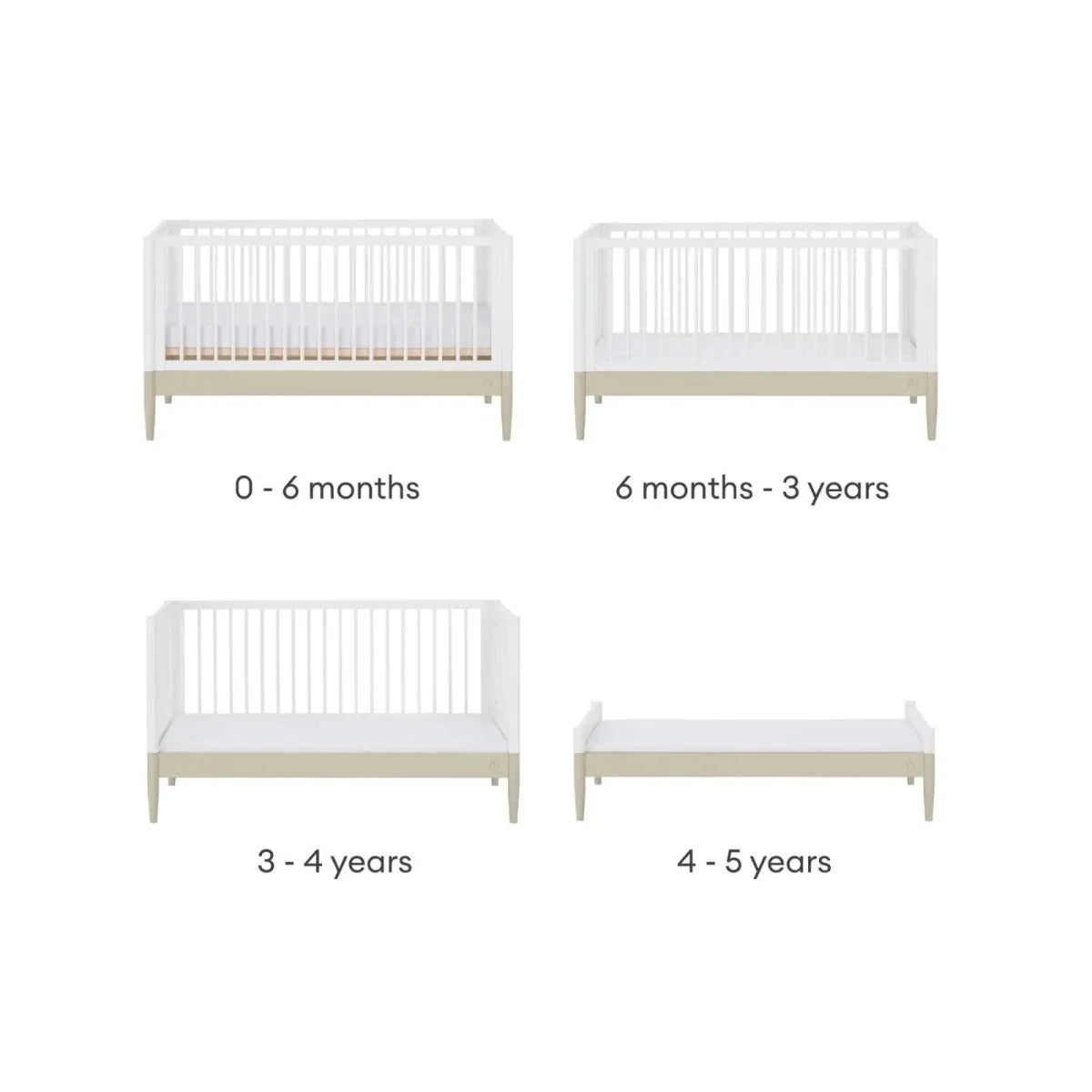 Gaia Baby Eos 2 Piece Room Set - Desert Sage/White