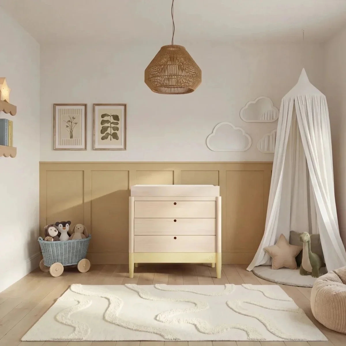 Gaia Baby Eos 2 Piece Room Set - Primrose Yellow/Natural Ash