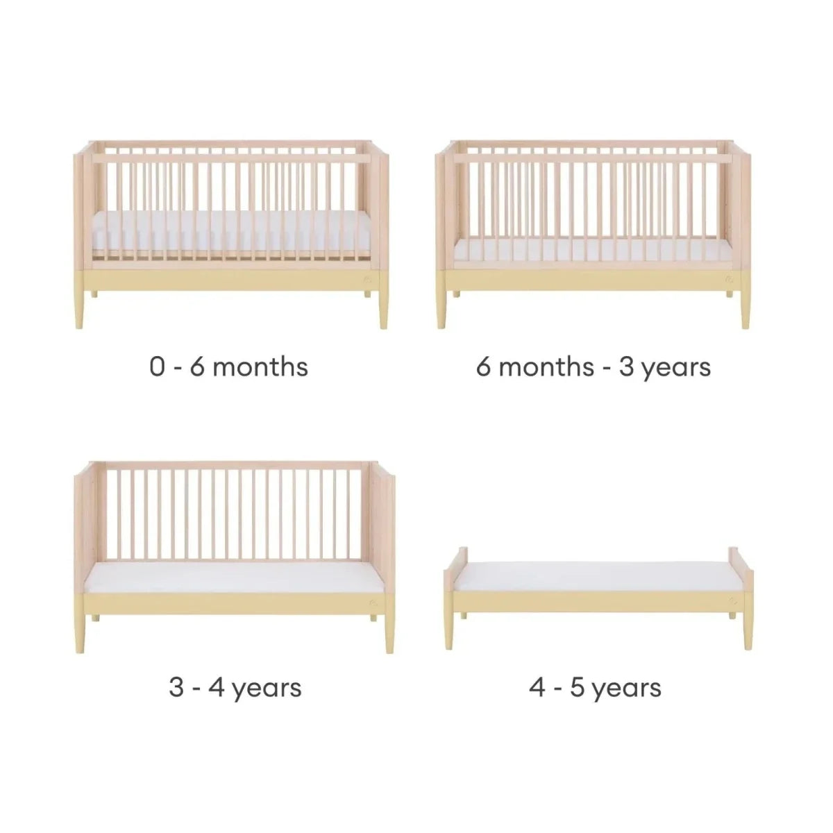 Gaia Baby Eos 2 Piece Room Set - Primrose Yellow/Natural Ash