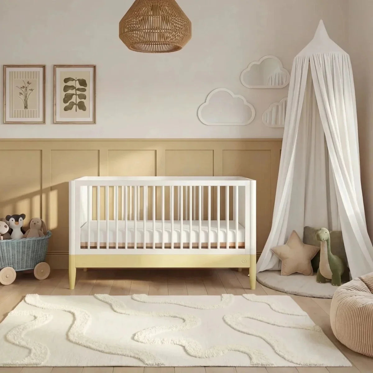 Gaia Baby Eos 2 Piece Room Set - Primrose Yellow/White