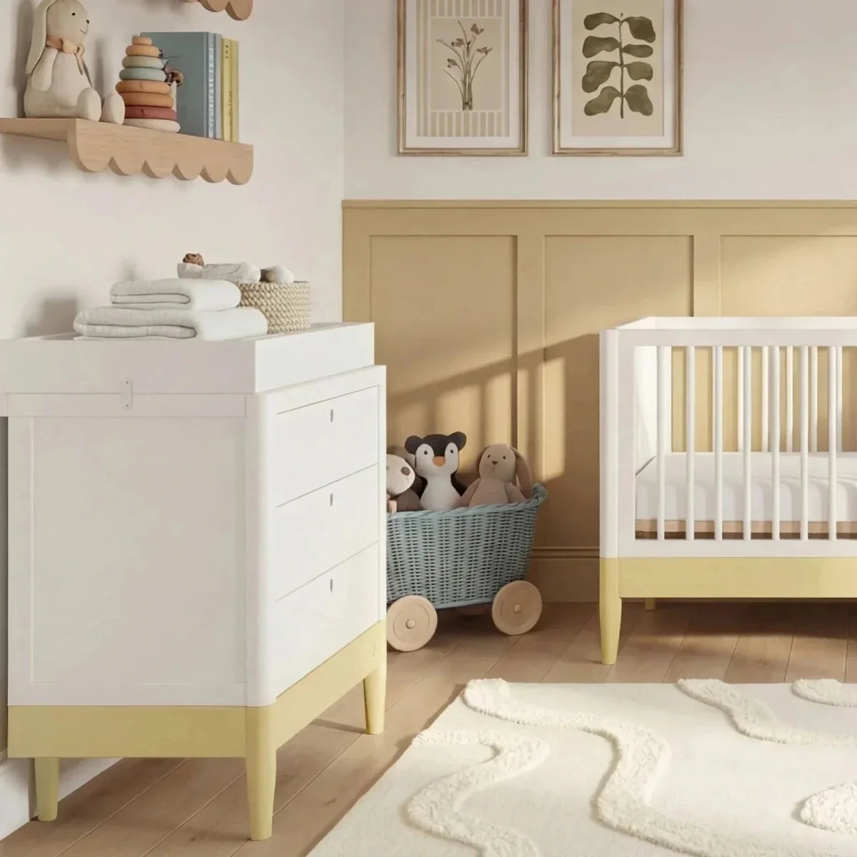 Gaia Baby Eos 2 Piece Room Set - Primrose Yellow/White