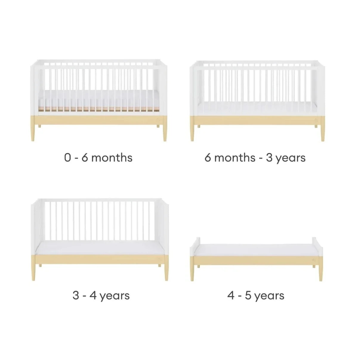 Gaia Baby Eos 2 Piece Room Set - Primrose Yellow/White