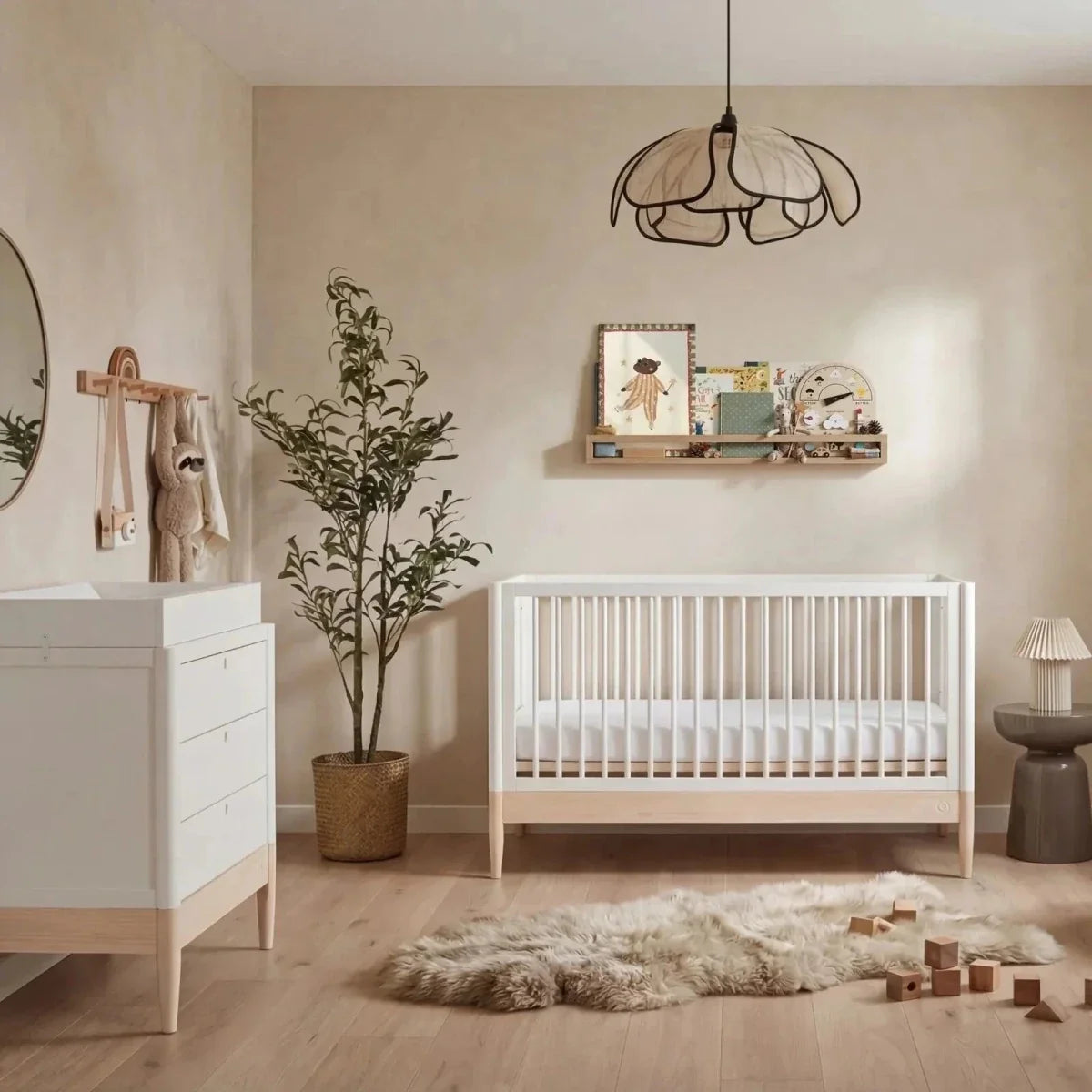 Gaia Baby Eos 2 Piece Room Set - White/Natural