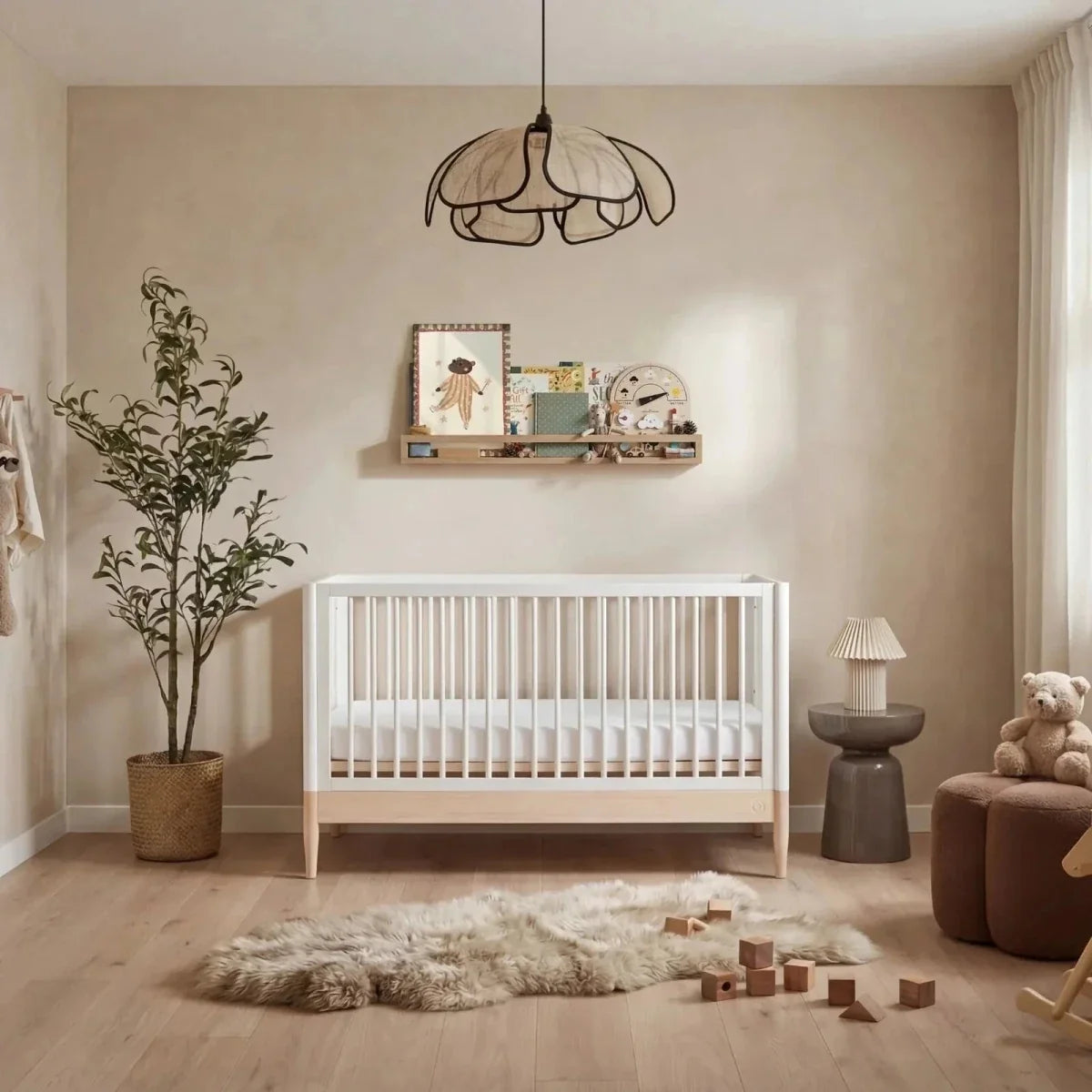 Gaia Baby Eos 2 Piece Room Set - White/Natural