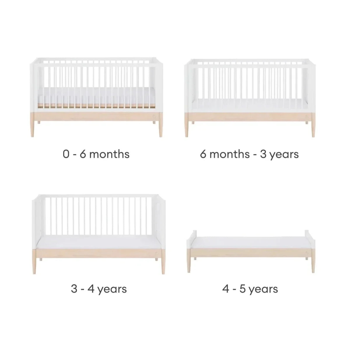 Gaia Baby Eos 2 Piece Room Set - White/Natural