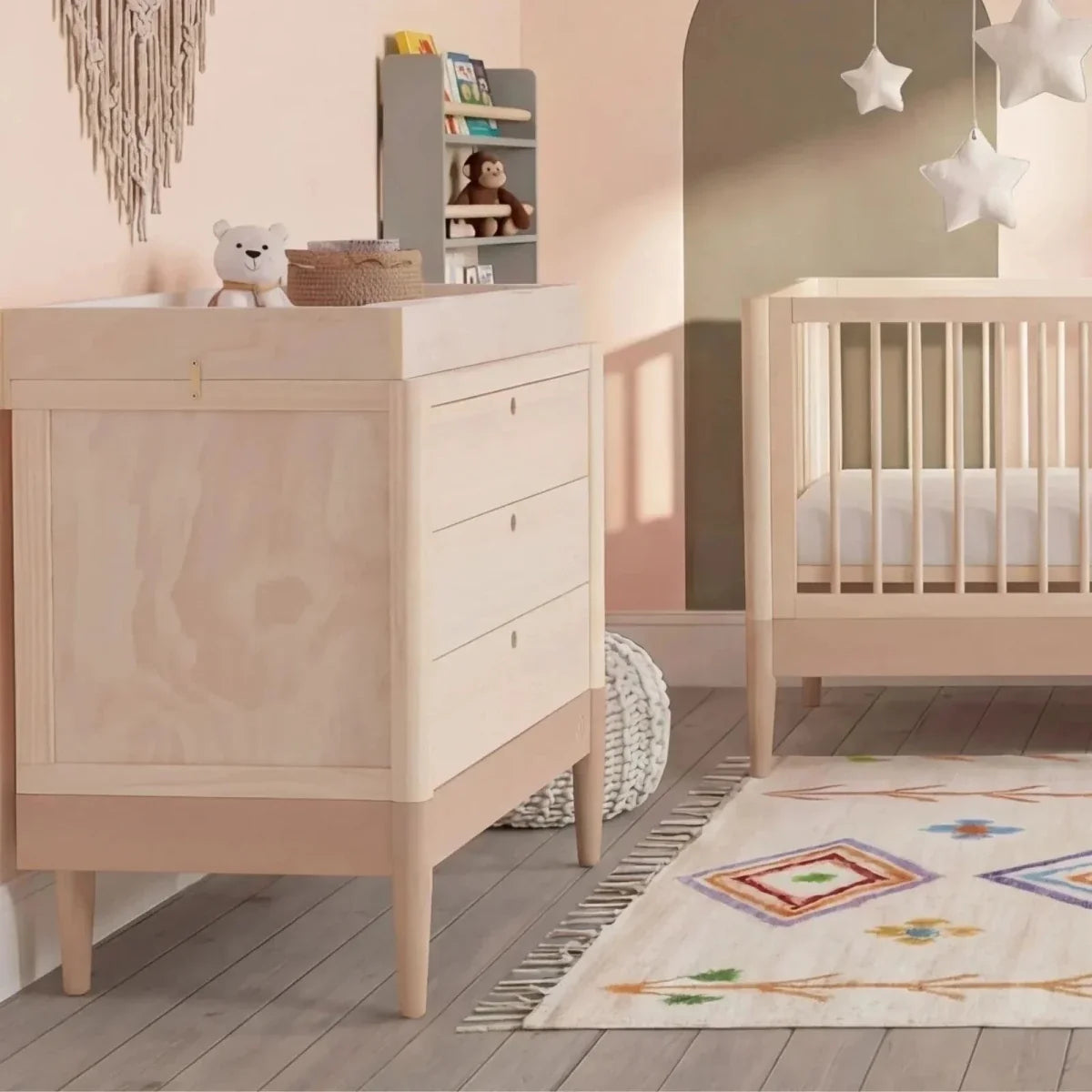 Gaia Baby Eos 2 Piece Room Set - Powder Blush/Natural Ash