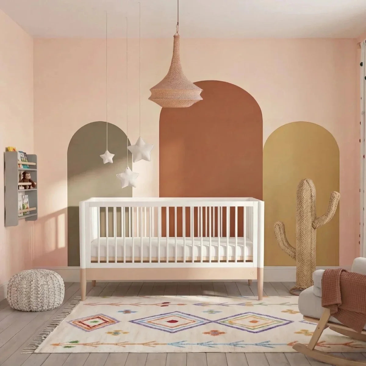 Gaia Baby Eos 2 Piece Room Set - Powder Blush/White