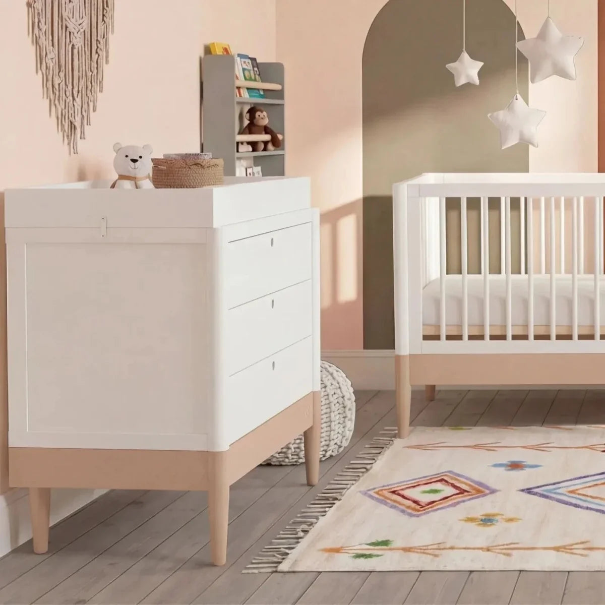 Gaia Baby Eos 2 Piece Room Set - Powder Blush/White
