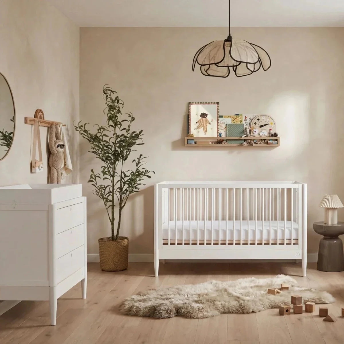 Gaia Baby Eos Nursery Cot Bed - All White