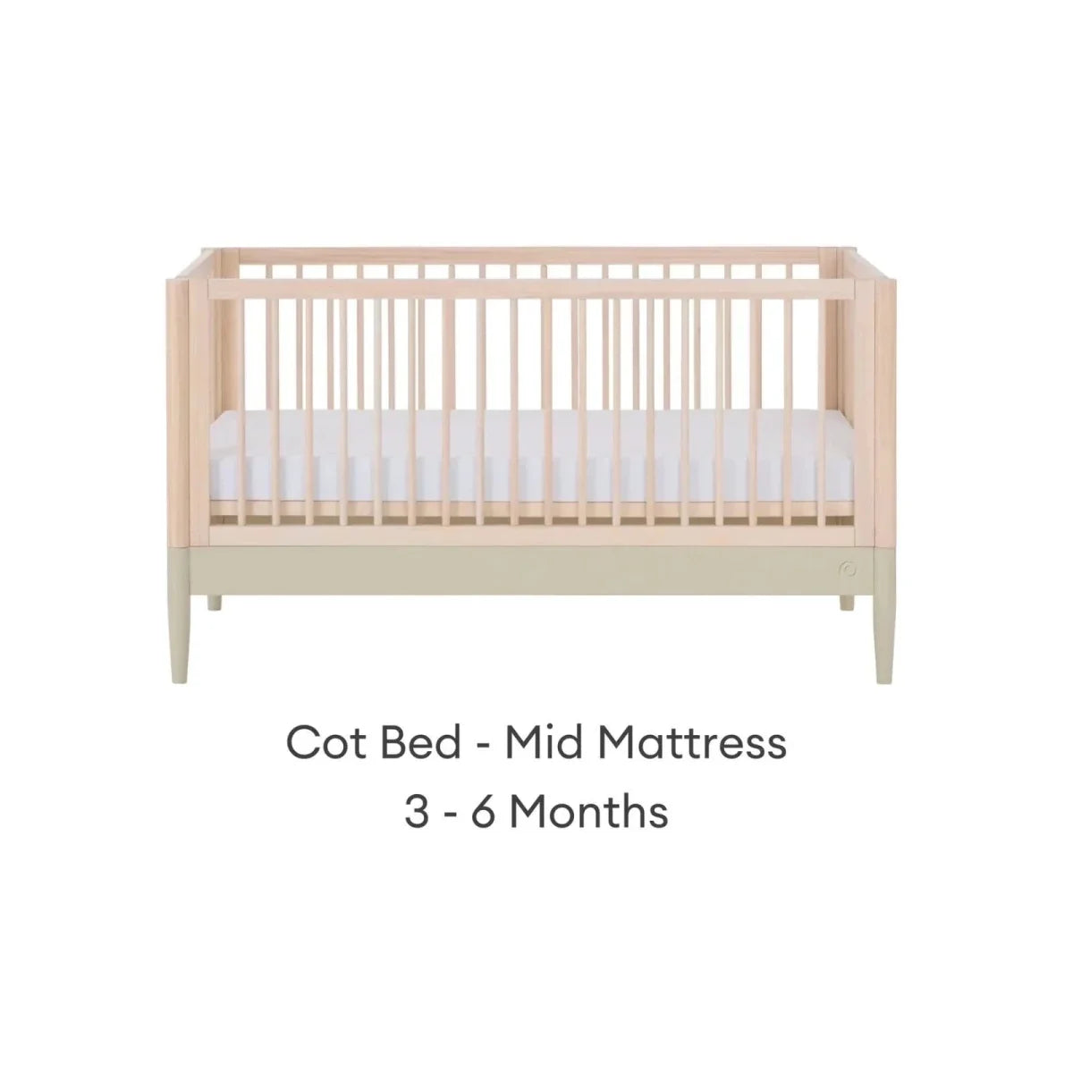 Gaia Baby Eos Nursery Cot Bed - Desert Sage/Natural Ash