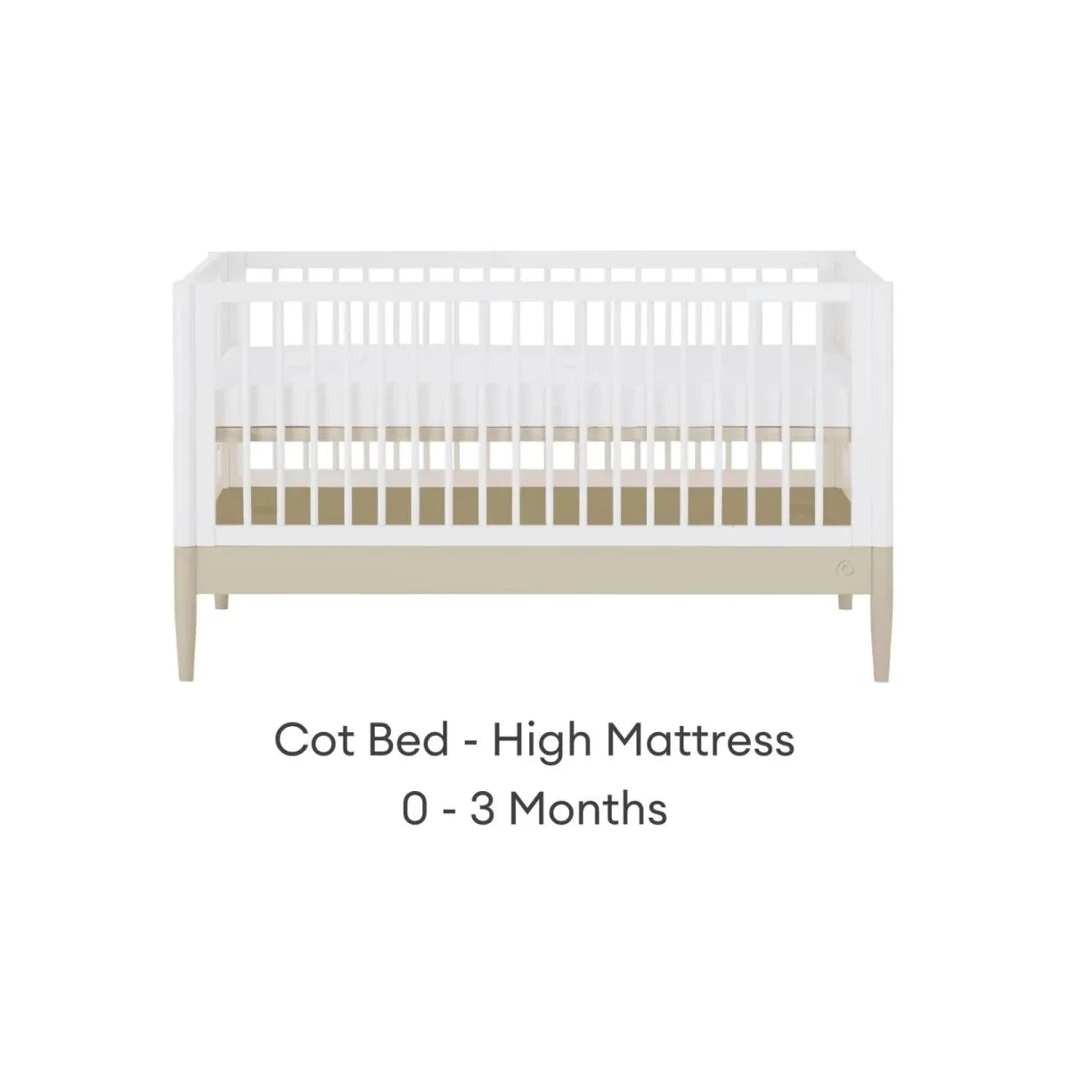 Gaia Baby Eos Nursery Cot Bed - Desert Sage/White