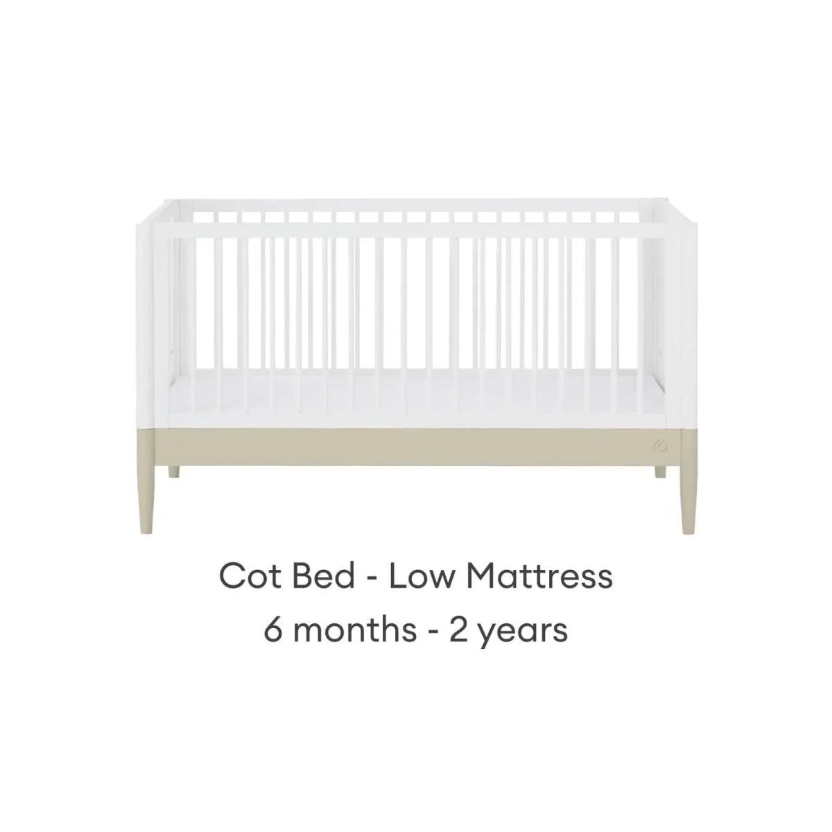 Gaia Baby Eos Nursery Cot Bed - Desert Sage/White