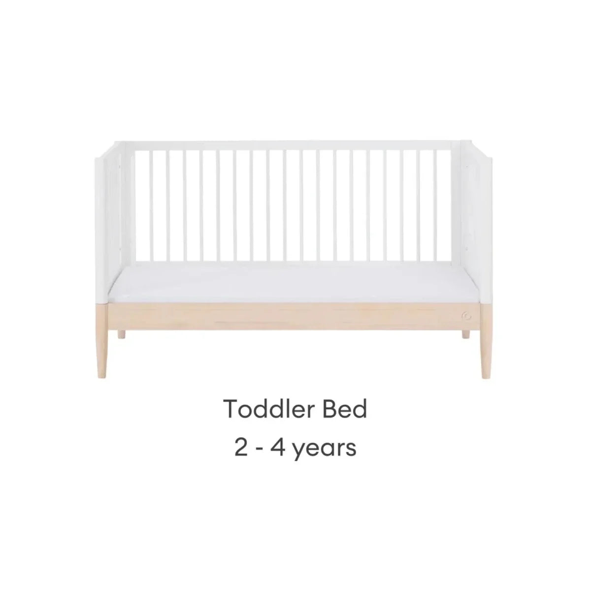Gaia Baby Eos Nursery Cot Bed - Natural Ash/White