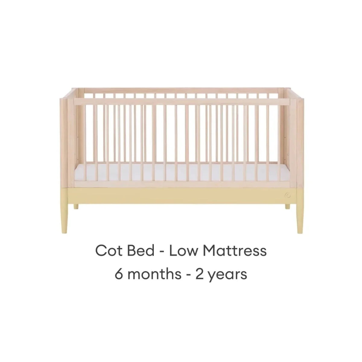 Gaia Baby Eos Nursery Cot Bed - Primrose Yellow/Natural Ash