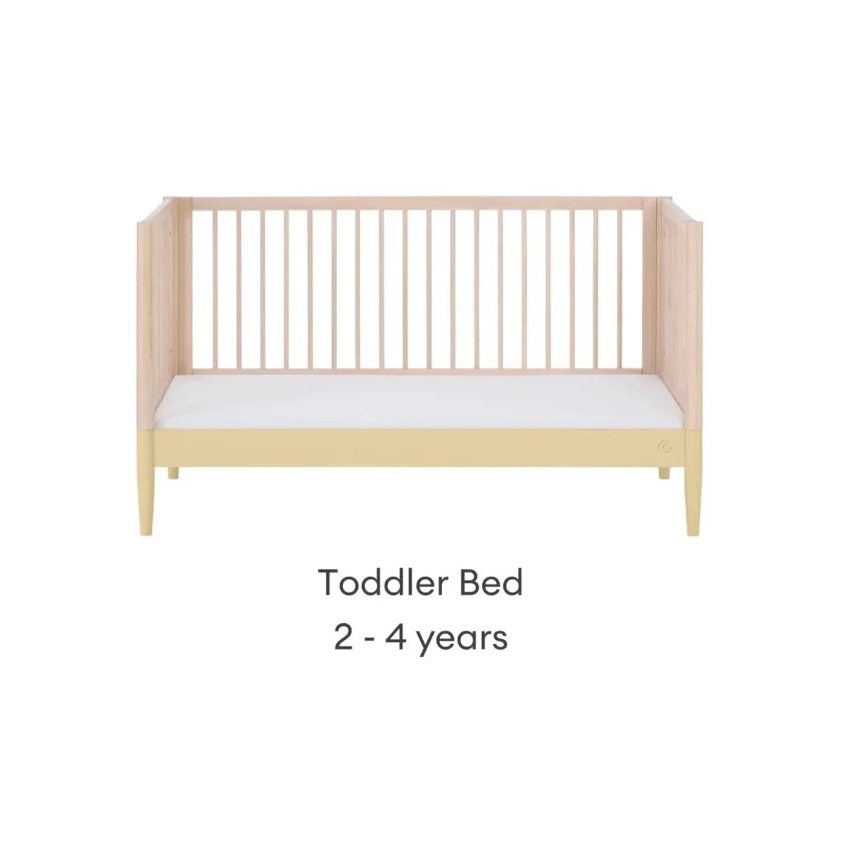 Gaia Baby Eos Nursery Cot Bed - Primrose Yellow/Natural Ash