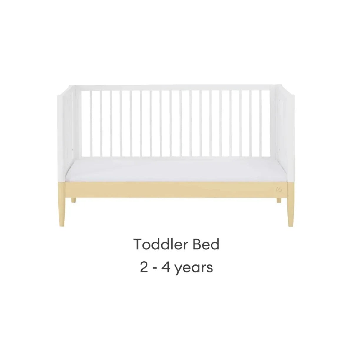 Gaia Baby Eos Nursery Cot Bed - Primrose Yellow/White