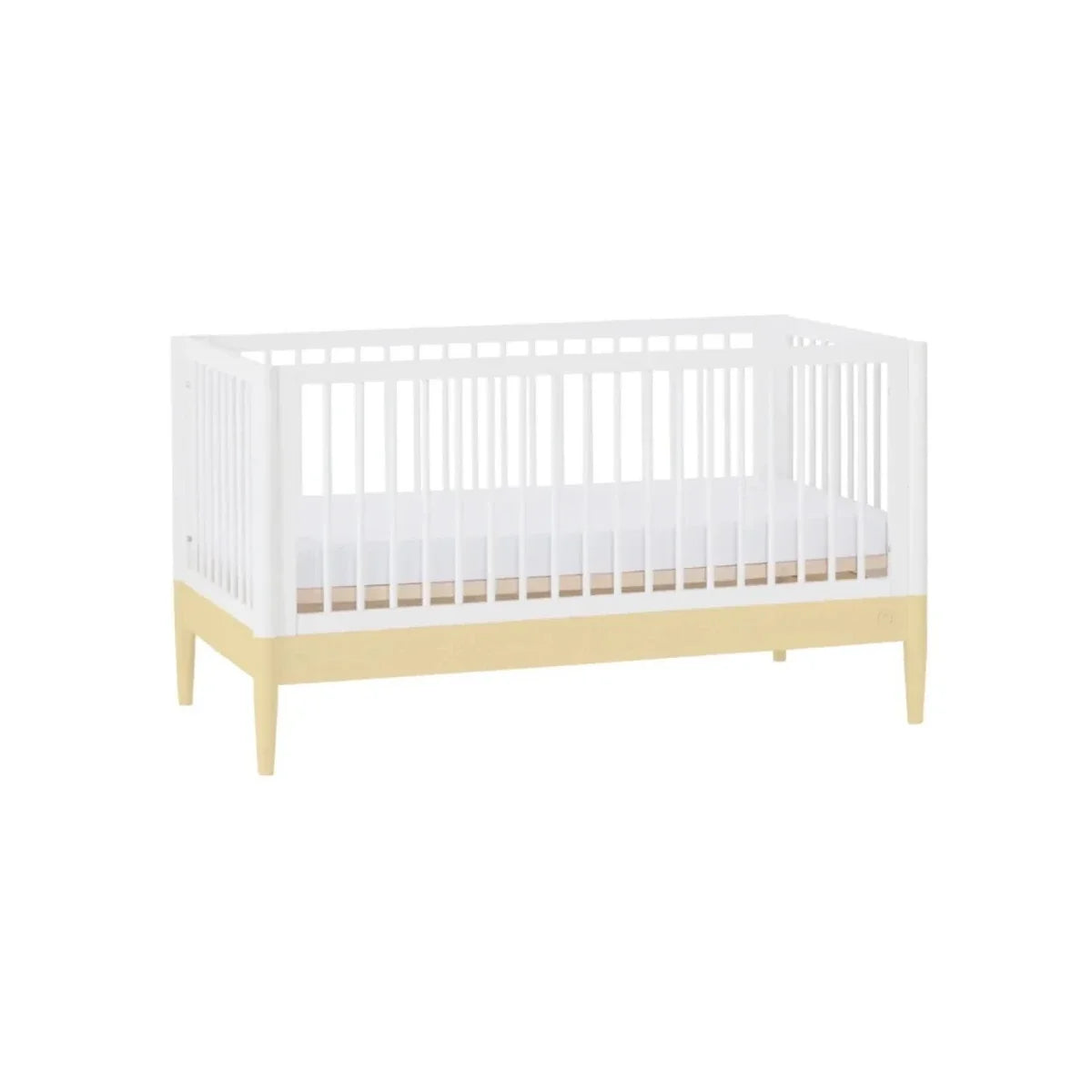 Gaia Baby Eos Nursery Cot Bed - Primrose Yellow/White