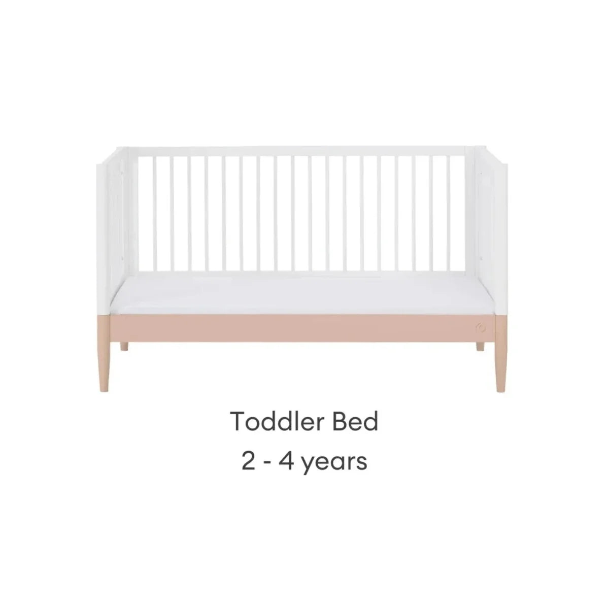 Gaia Baby Eos Nursery Cot Bed - Powder Blush/White