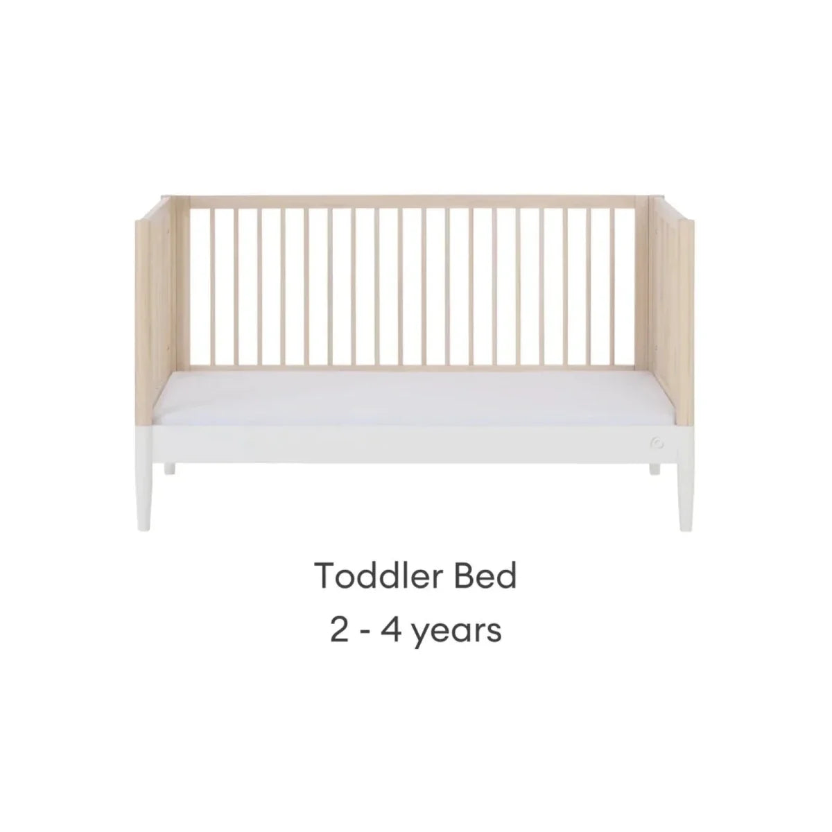 Gaia Baby Eos Nursery Cot Bed - White/Natural Ash