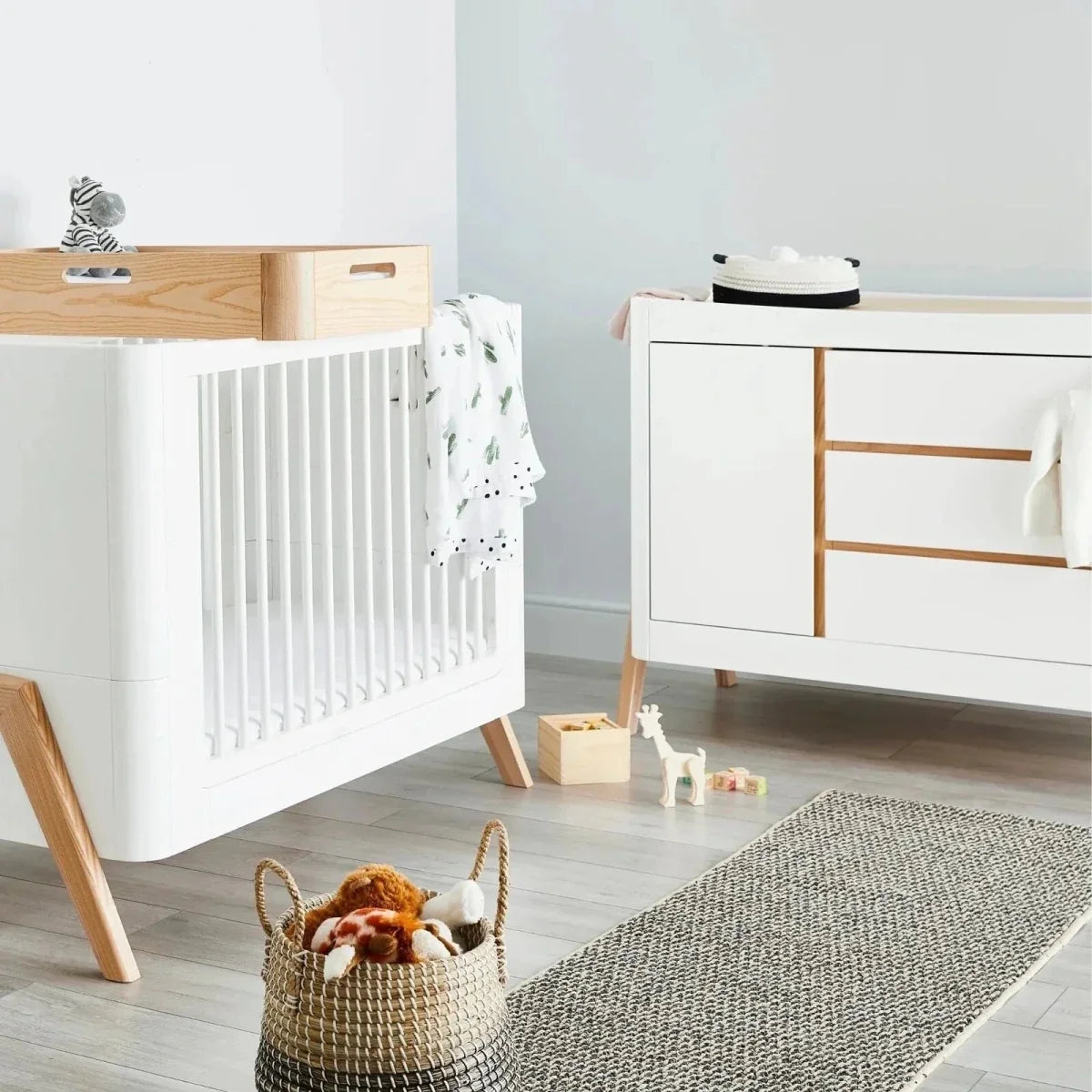 Gaia Baby Hera 2 Piece Room Set - Scandi White/Natural