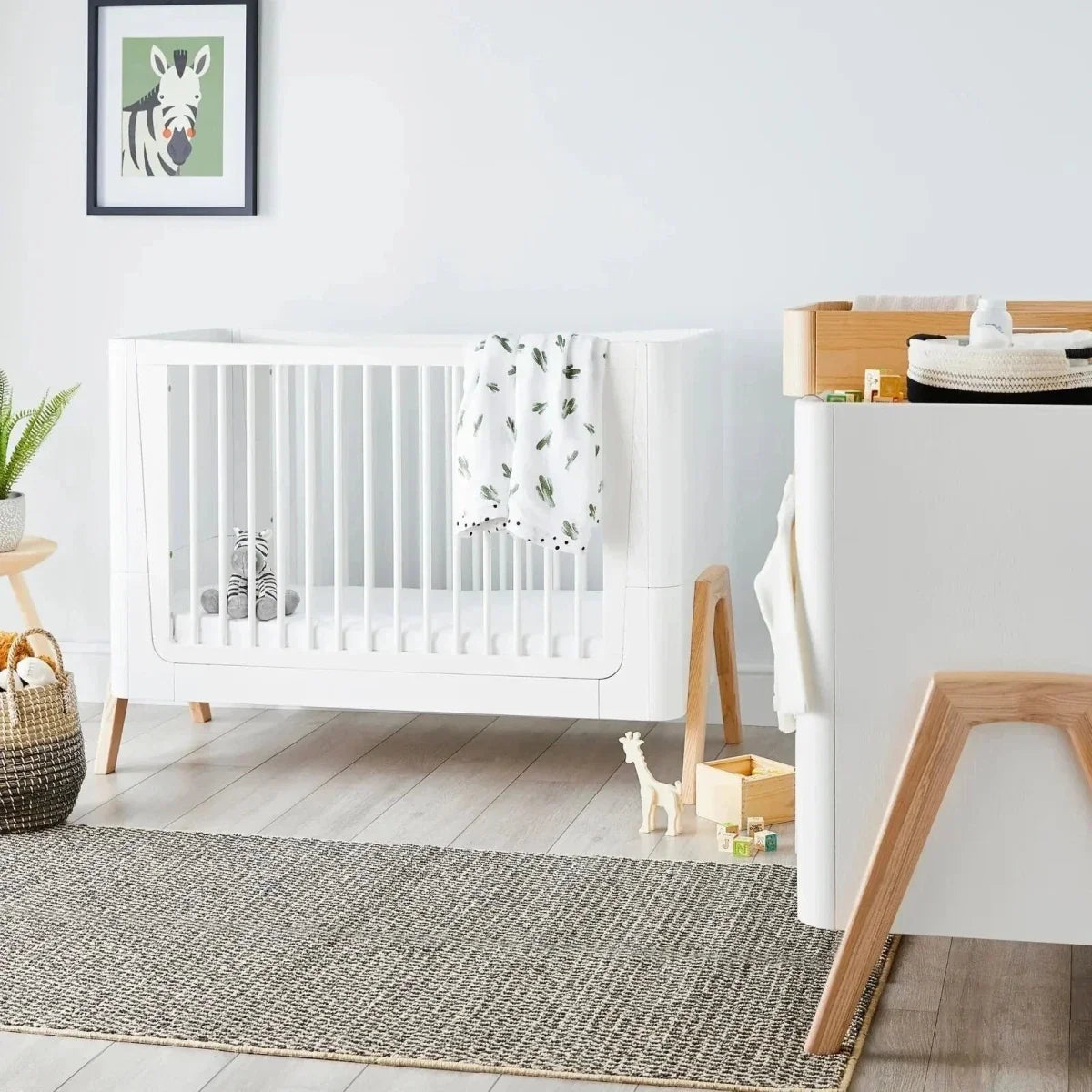 Gaia Baby Hera 2 Piece Room Set - Scandi White/Natural