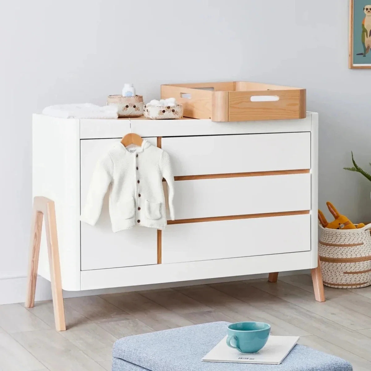 Gaia Baby Hera 2 Piece Room Set - Scandi White/Natural