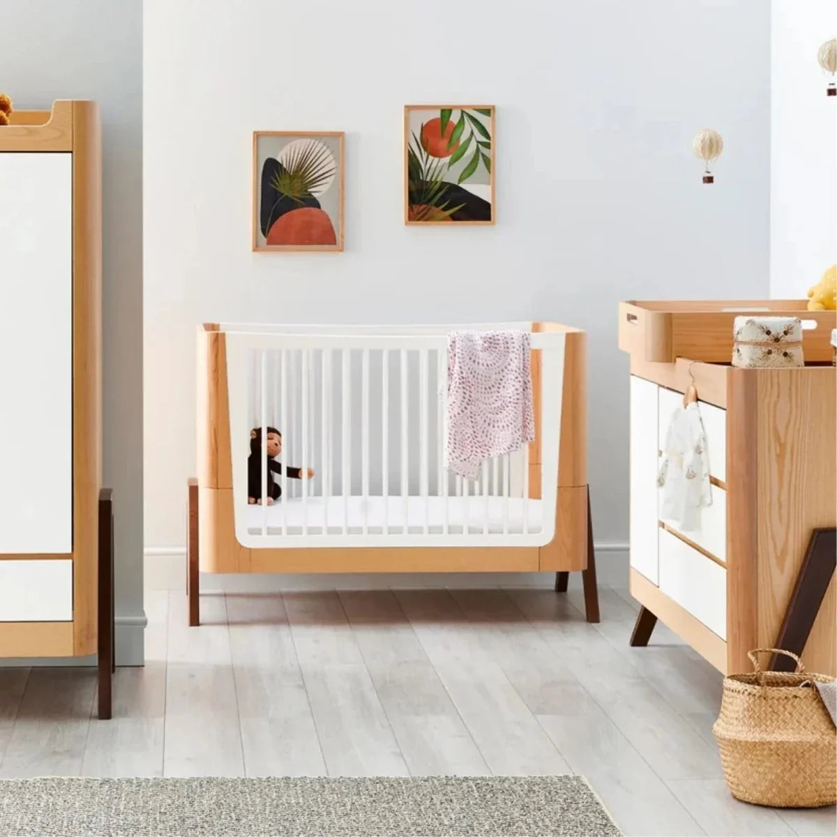 Gaia Baby Hera 2 Piece Room Set - Natural/Walnut