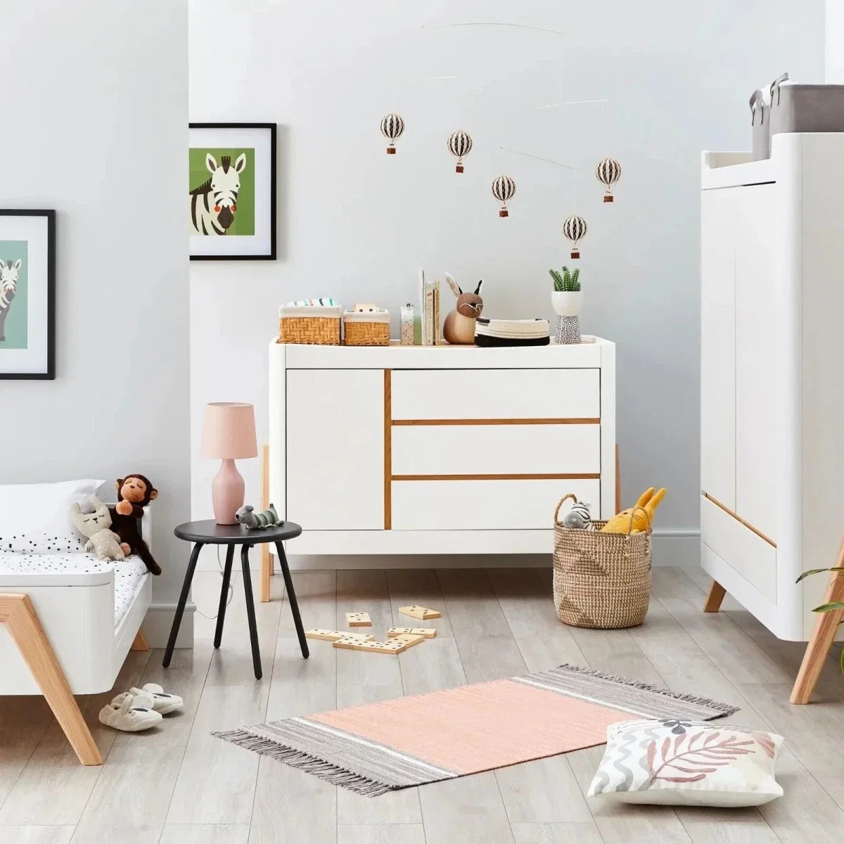 Gaia Baby Hera Dresser - Scandi White/Natural