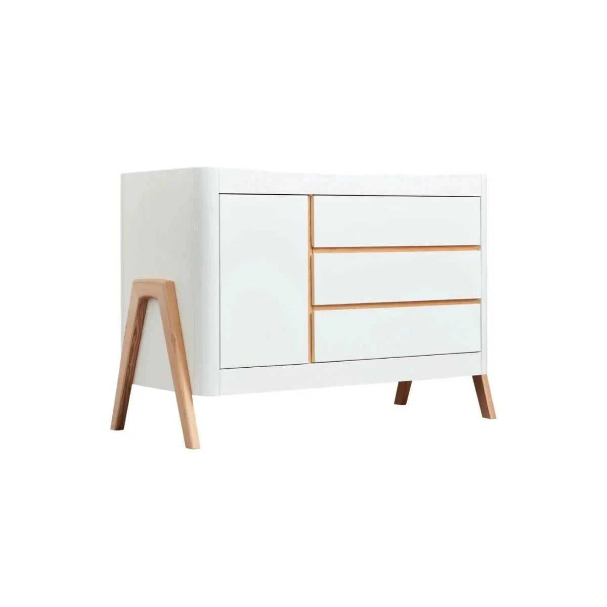Gaia Baby Hera Dresser - Scandi White/Natural