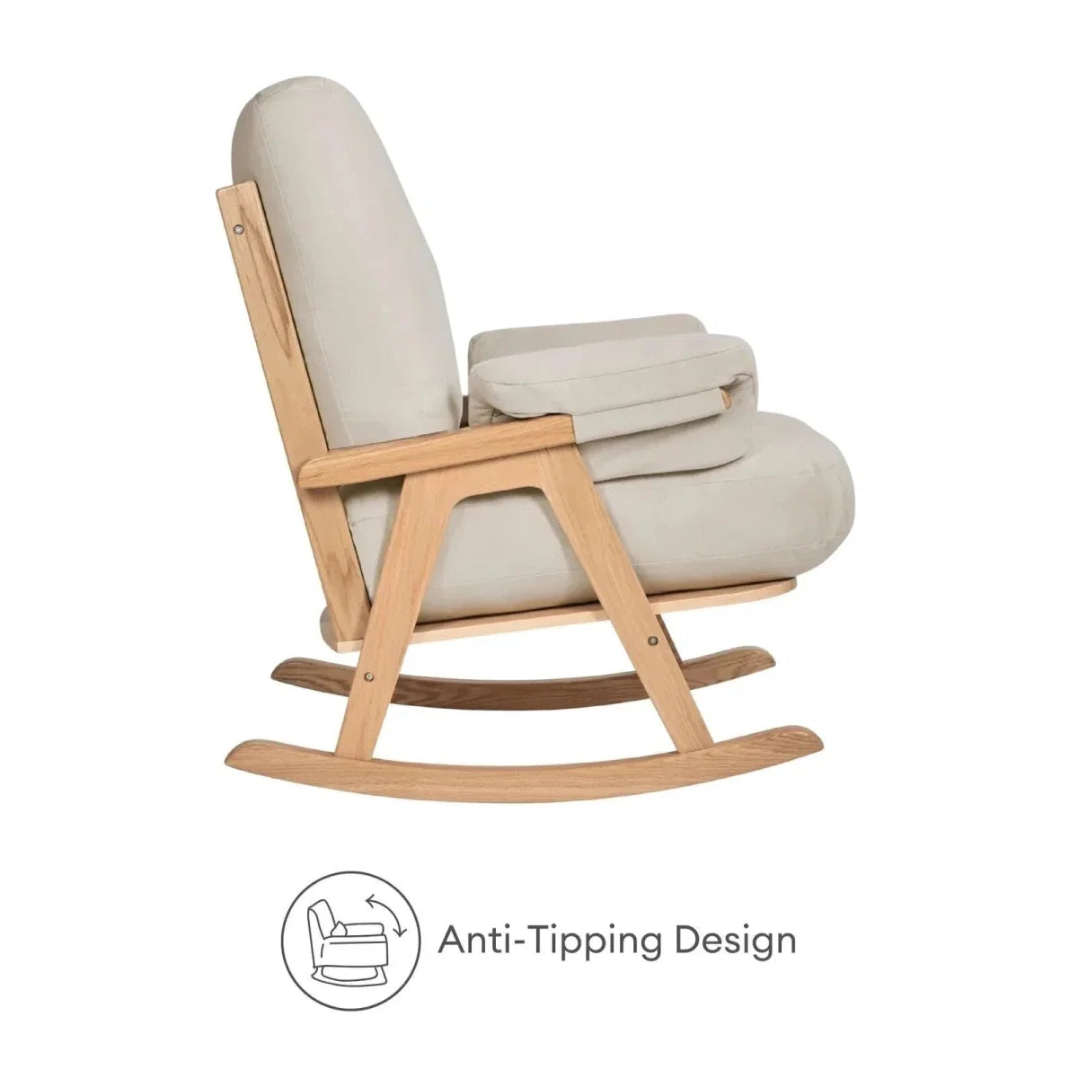 Gaia Baby Hera Rocking Chair - Natural Oak/Barley