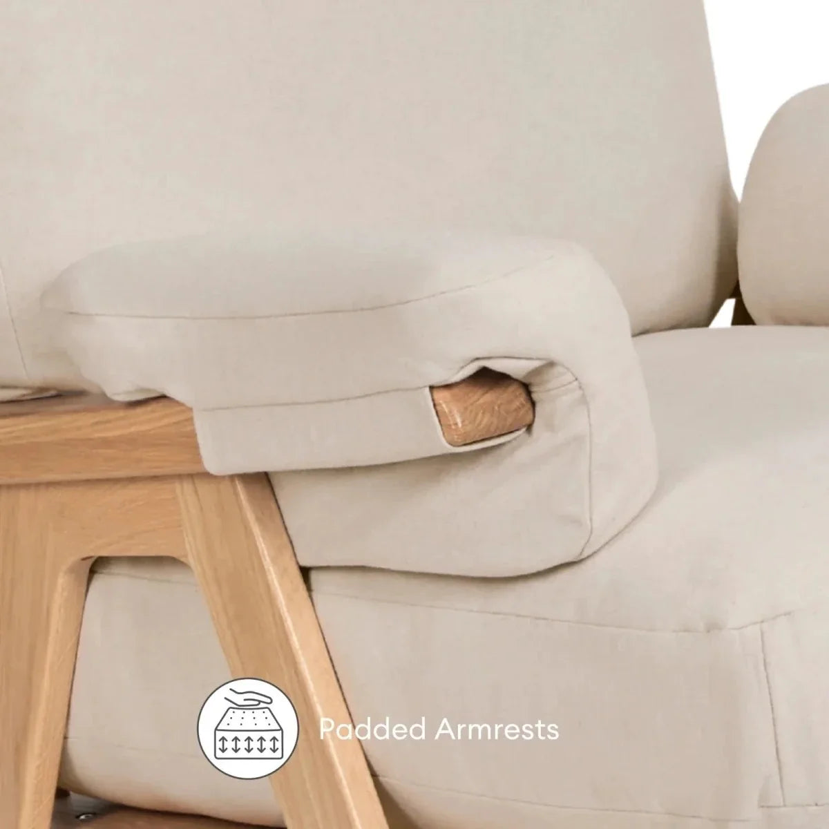 Gaia Baby Hera Rocking Chair - Natural Oak/Barley