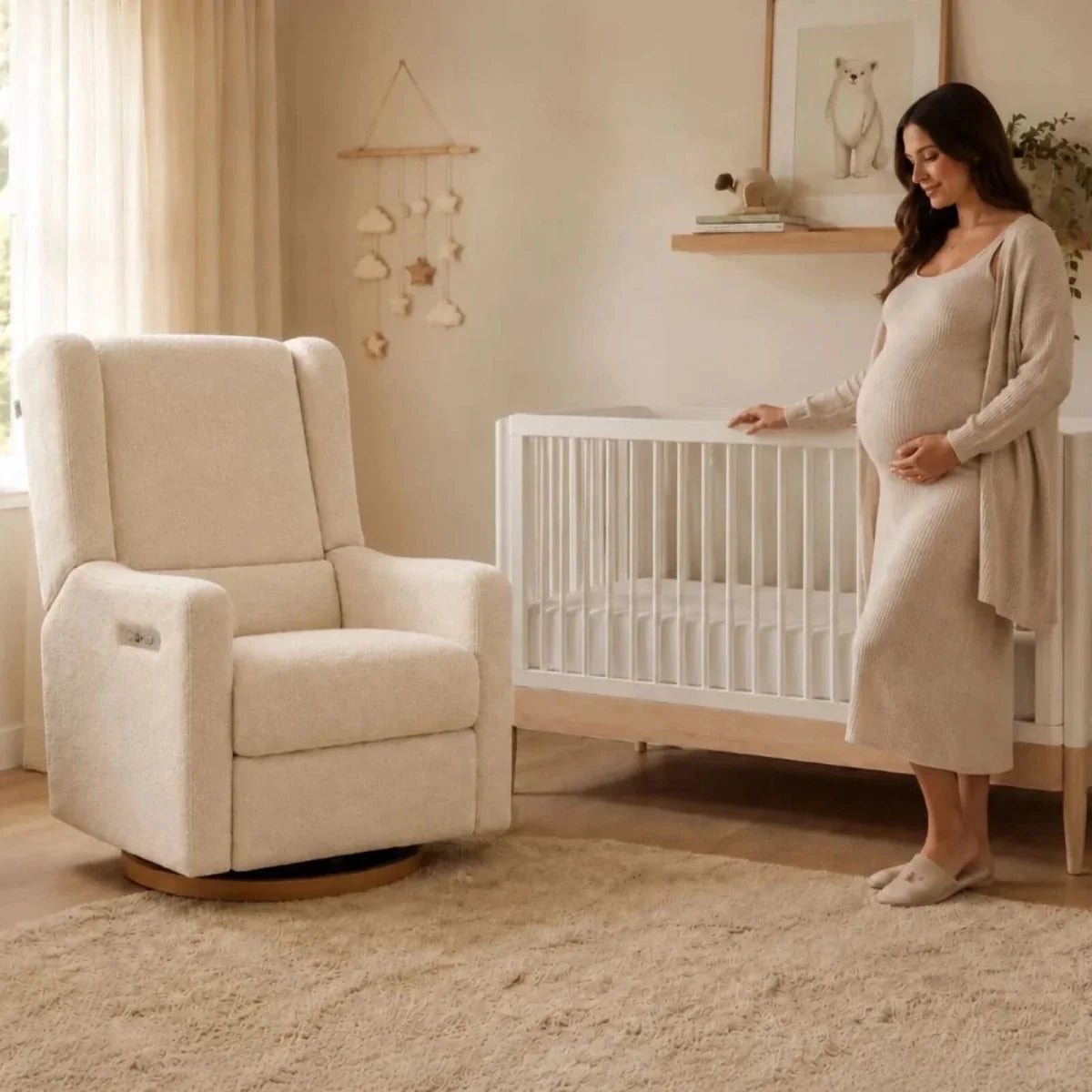 Gaia Baby Lyra Nursing Chair - Biscuit