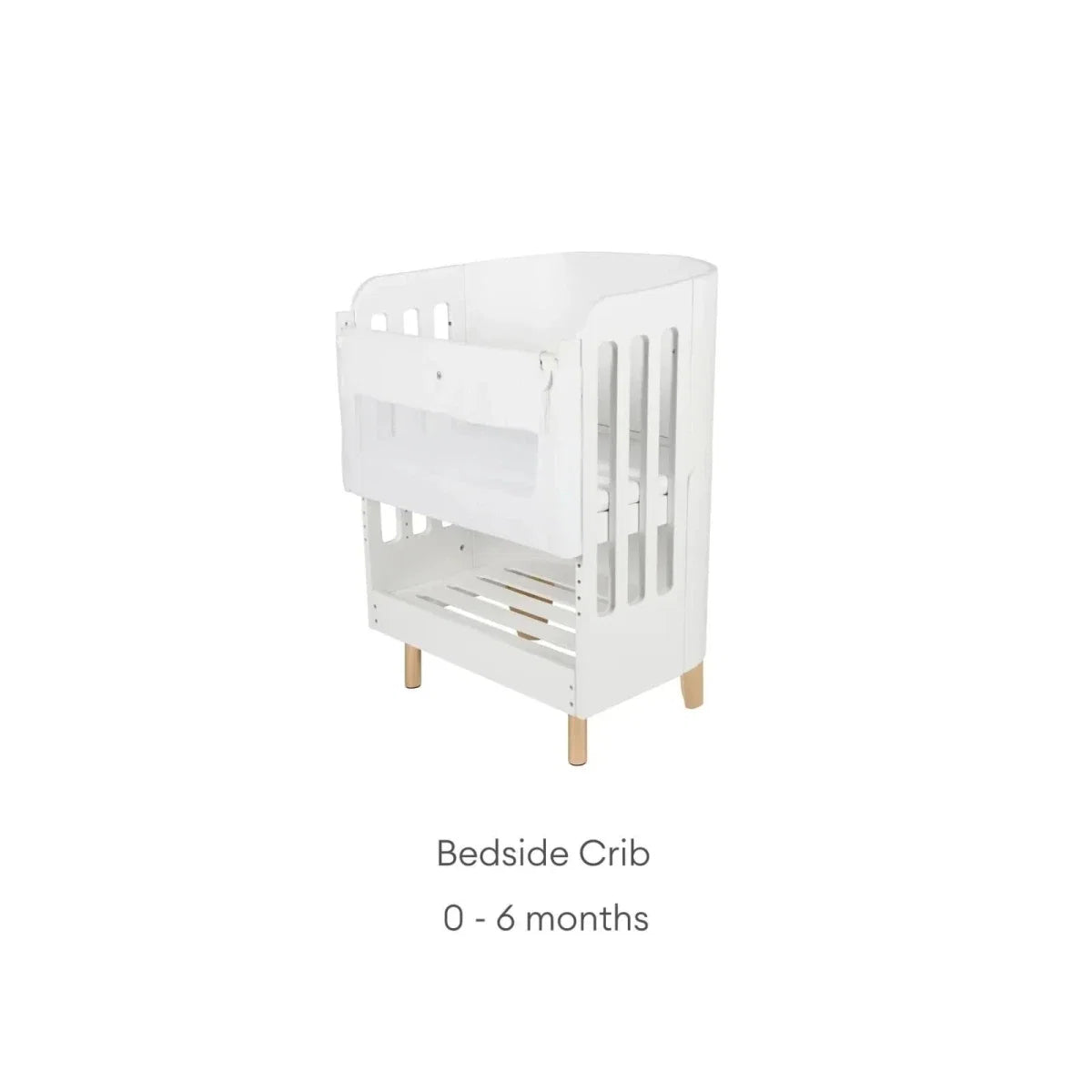 Gaia Baby Serena All-In-One Cot Bed Set - White/Natural