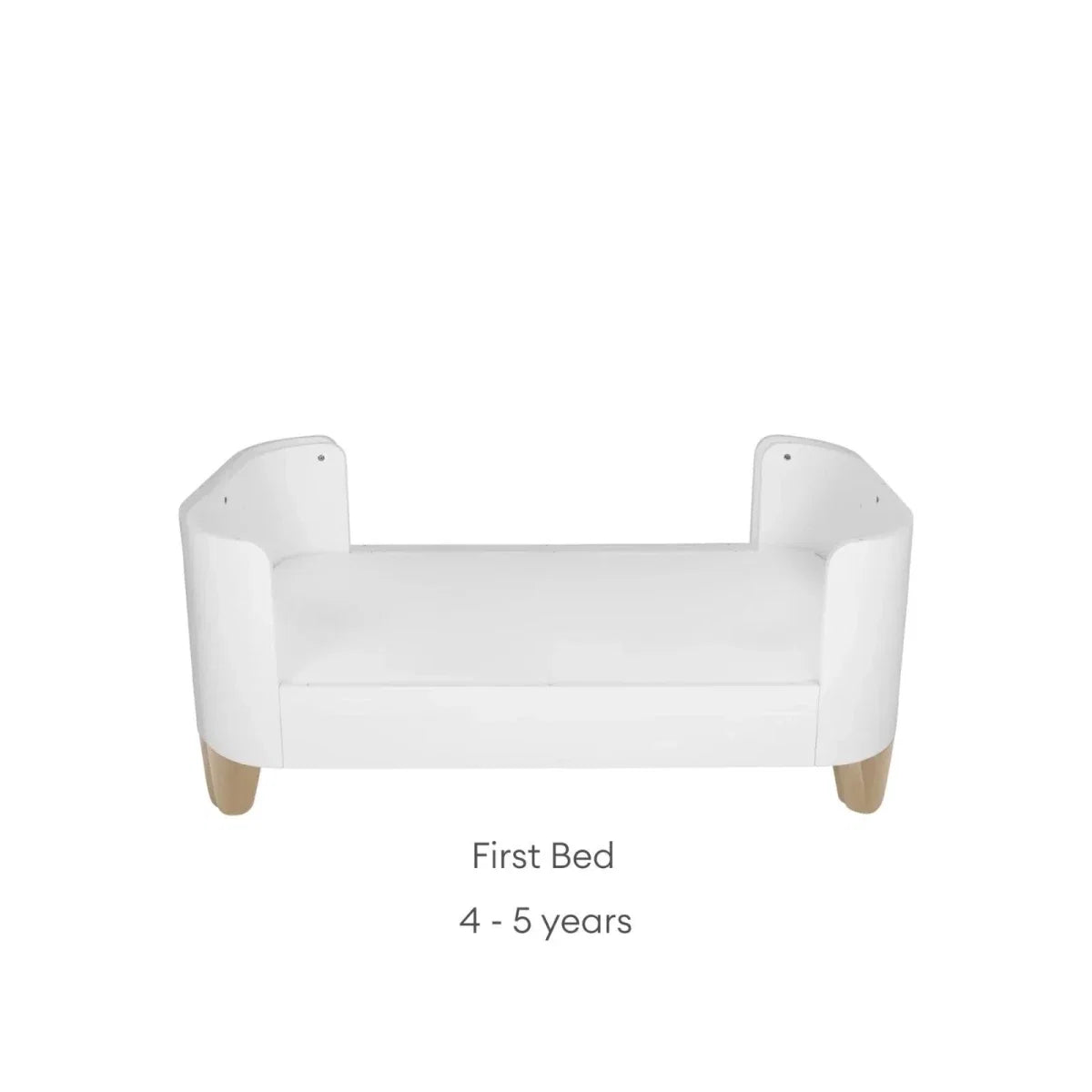 Gaia Baby Serena All-In-One Cot Bed Set - White/Natural