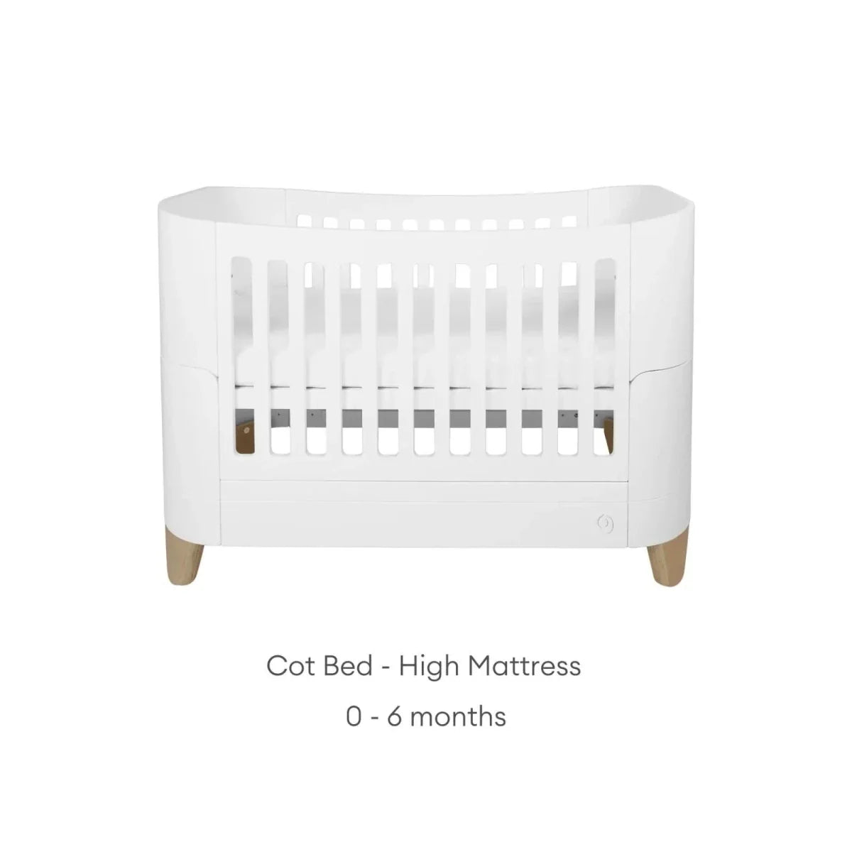 Gaia Baby Serena Cot Bed & Bedside Crib - White/Natural