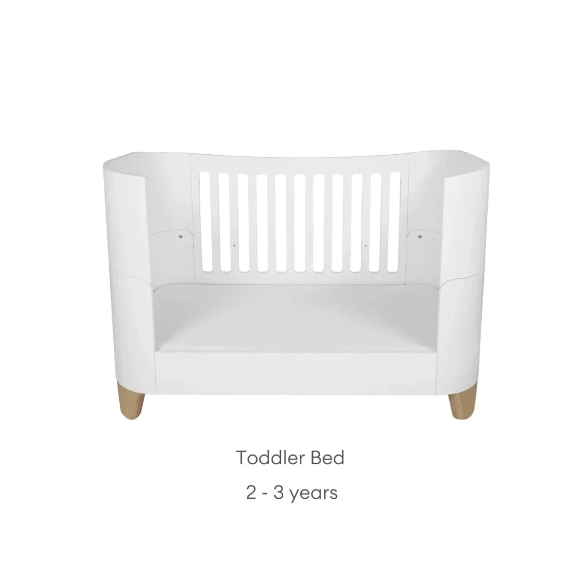 Gaia Baby Serena Cot Bed & Bedside Crib - White/Natural