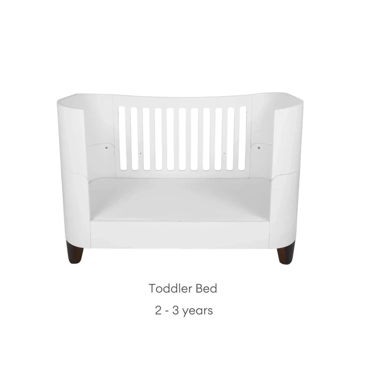 Gaia Baby Serena Cot Bed & Bedside Crib - White/Walnut