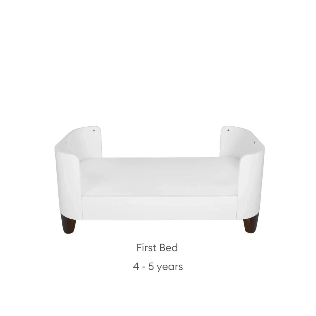 Gaia Baby Serena Cot Bed & Bedside Crib - White/Walnut