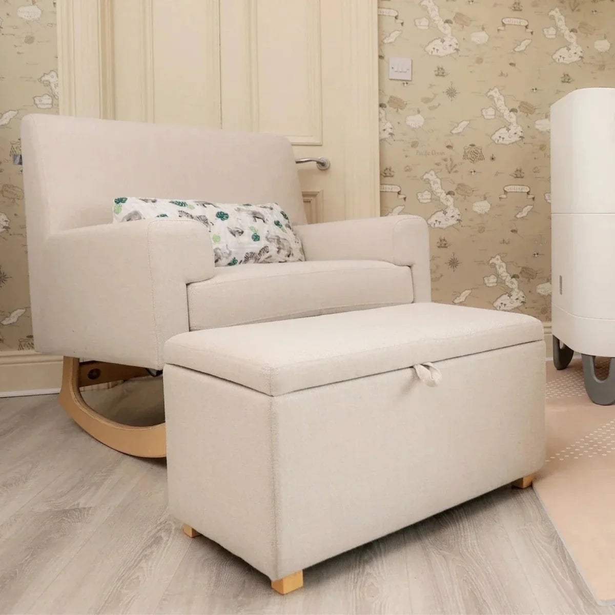 Gaia Baby Serena Nursing Chair and Footstool Set - Oat