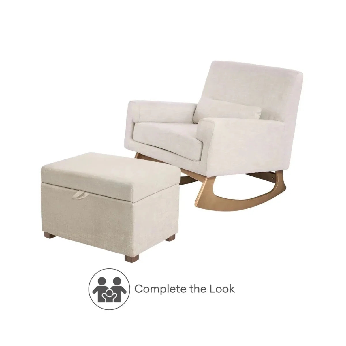 Gaia Baby Serena Nursing Chair and Footstool Set - Oat