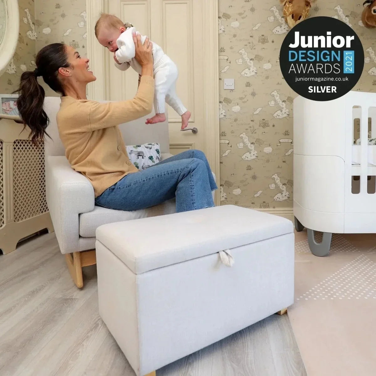 Gaia Baby Serena Nursing Chair and Footstool Set - Oat