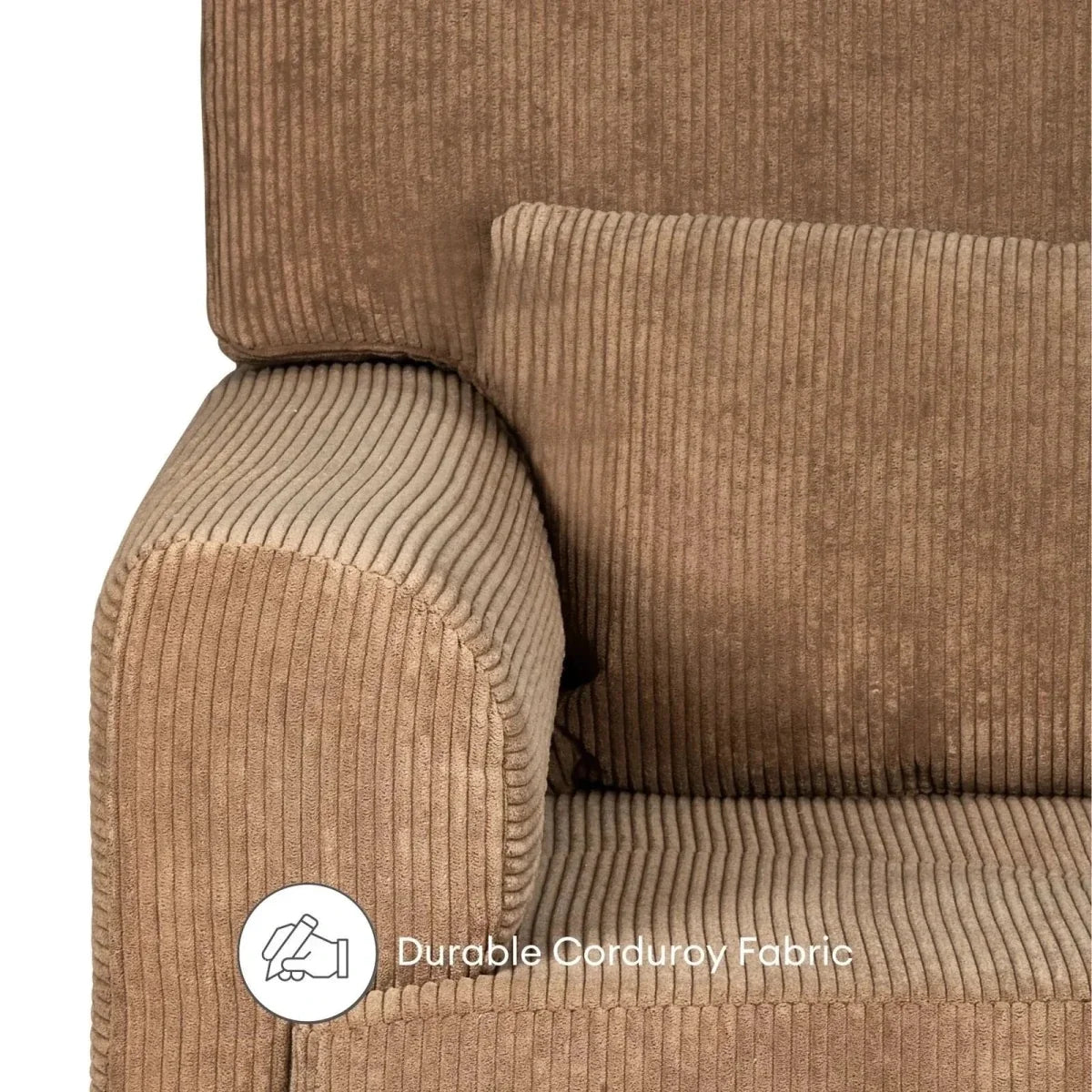 Gaia Baby Serena Nursing Chair and Footstool Set - Caramel Corduroy