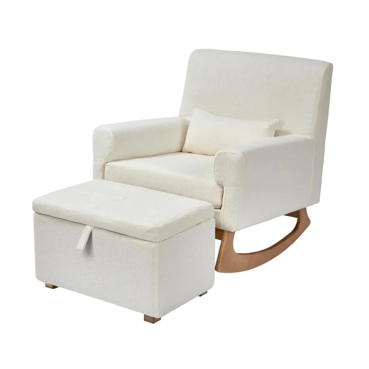 Gaia Baby Serena Nursing Chair and Footstool Set - Chalk Boucle